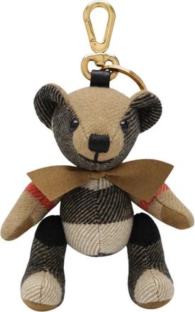 Burberry Thomas Check Charm - Dames - Sleutelhangers & Tashangers - Beige - ONE Size - Polyester - Accessoires