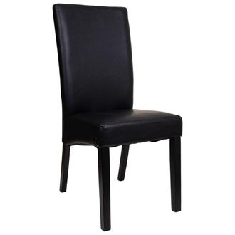 Wanderlust Deco Silla de madera tapizada negra 49x48x42/102