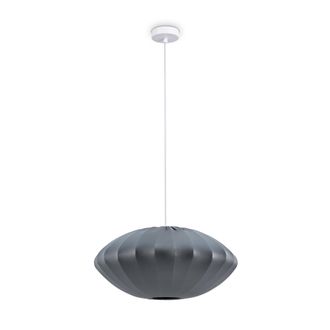 Paco Home L&aacute;mpara Colgante Luminaria De Suspensi&oacute;n Sal&oacute;n Dormitorio Comedor Moderna Nylon E27 Gris, L&aacute;mpara Colgante - Tipo 6 - Paco Home