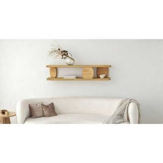 Dmora Dmora - Estanter&iacute;a Orionia, Estante, Estante De Pared, Estanter&iacute;as Multiusos, 120x24h30 Cm, Roble, Con Embalaje Reforzado