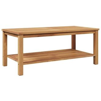 vidaXL Mesa De Caf&eacute; Marr&oacute;n 110 X 55 X 45 Cm Madera De Teca Maciza Vidaxl