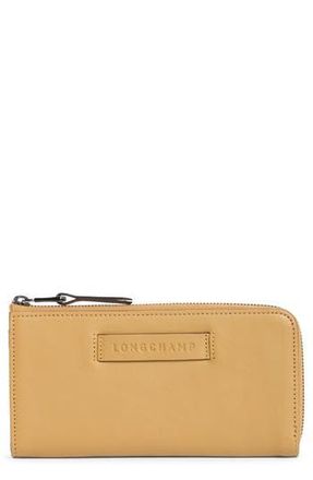Longchamp Leather Zip Around Wallet in Cumin at Nordstrom Rack