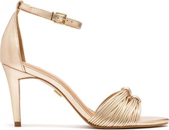 Kazar Dames gouden sandalen - Dames - Sandalen met hakken - Geel - 39 EU - Leer - Schoenen