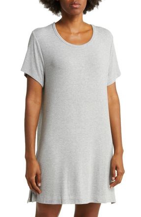 Cozy Earth Rib Knit Nightshirt in Grey at Nordstrom, Size X-Small