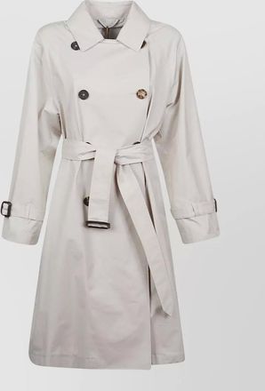 Max Mara trench coat belted waist buckle cuffs