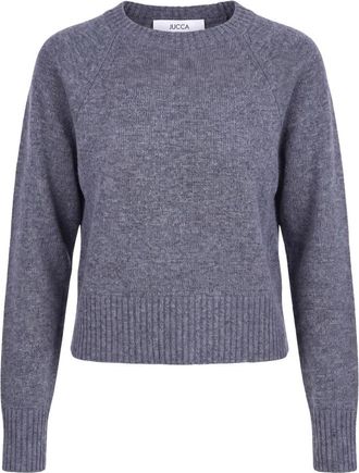 Jucca Ronde hals gebreide kleding - Dames - Ronde hals truien - Grijs - L - Katoen - Truien & Vesten
