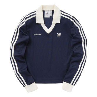 adidas (WMNS) adidas x Sporty & Rich Long Sleeve Navy IN5248