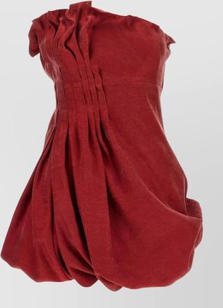Magda Butrym silk asymmetric pleated mini dress