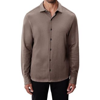 Robert Barakett Milo Knit Button-Up Shirt in Pottery at Nordstrom Rack, Size Xx-Large