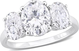 Delmar Sterling Silver Oval Cut Created Moissanite Engagement Ring at Nordstrom Rack, Size 6