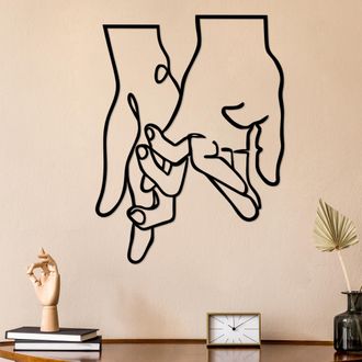 Dmora Cuadro Motemi, Estructura De Metal, 58x76h Cm Negro