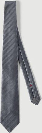 Brunello Cucinelli Silk chevron tie in Dark Grey at Nordstrom