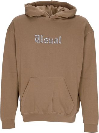 Usual Bruine Hoodie met Kangoeroezak - Heren - Hoodies - Bruin - XL - Katoen - Hoodies & sweatvesten