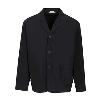 Thom Browne Heren, Jassen, Blauw, Maat: XL Leer