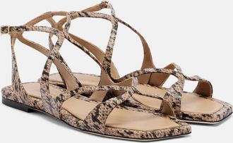 Jimmy Choo London Ayla snake-effect leather sandals