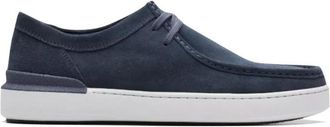 Clarks Court Lite Seam - Heren - Veterschoenen - Blauw - 41 1/2 EU - Leer - Schoenen
