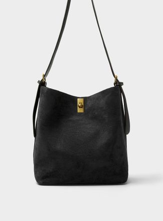 Simons Womens Belt-strap faux-suede bag