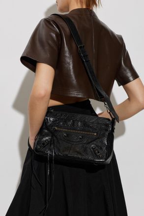Balenciaga Shoulder Bag Le City Moto Small, Unisex, Black