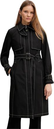 DKNY Dlempy Trenchcoat - Dames - Trenchcoats - Zwart - M - Leer - Jassen