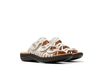 Clarks Laurieann Ruby Womens Sandals Off-White Leather : 8.5 A - Narrow, Leather/Rubber