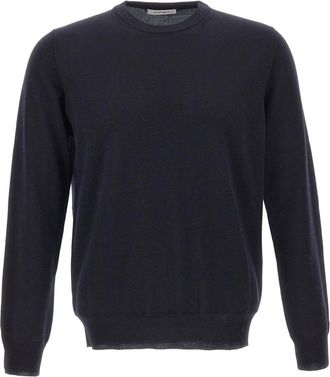 KANGRA Ronde hals trui - Heren - Ronde hals truien - Blauw - M - Wol - Truien & Vesten