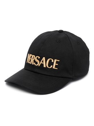 Versace logo-embroidered baseball cap - men - Cotton/Polyester/Viscose/Cotton - 58 - Black