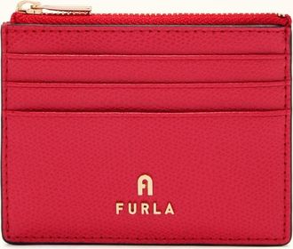 Furla Camelia Porta Carte Di Credito S Ruby Rosso Pelle Stampata Donna