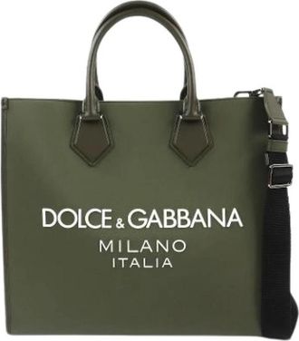 Dolce & Gabbana Pre-owned Edge Shopper - Dames - Vintage Shopper - Groen - ONE Size - Leer - Vintage