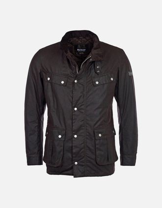 Barbour Mens Barbour International Mens Tourer Duke Rustic Wax Jacket - Black - Size: 44/Regular
