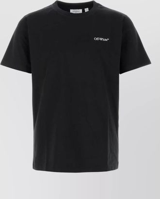 Off-white cotton crew neck graphic print t-shirt