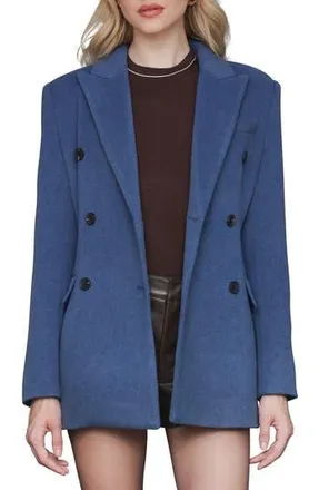 Avec Les Filles Hourglass Blazer Coat in Bluestone at Nordstrom Rack, Size X-Large