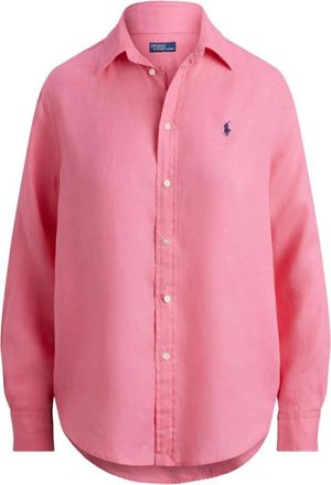 Ralph Lauren Pink Point Collar Logo Shirt