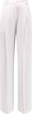 Elisabetta Franchi Straight Broeken - Dames - Straight fit broeken - Wit - L - Broeken