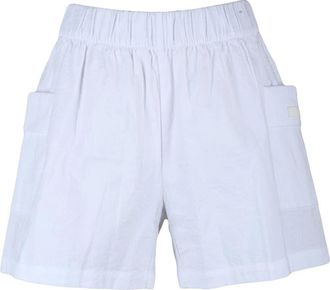 Emporio Armani Casual Shorts - Dames - Korte Broeken - Wit - L - Katoen - Korte Broeken