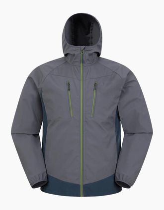 Mountain Warehouse Mens Mountain Warehouse Mens Ambit Lightweight Soft Shell Jacket - Grey - Size: Regular/36
