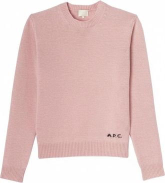 A.P.C. Anna Ronde Hals Trui - Dames - Ronde hals truien - Roze - M - Truien & Vesten