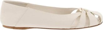 Ferragamo Aurelie Leather Ballet Flats, Size 7 C