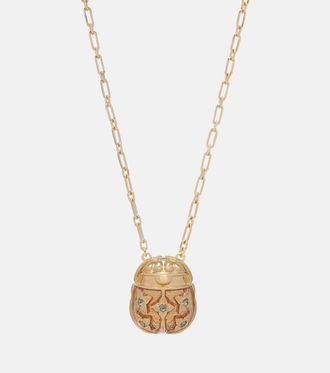 La DoubleJ Lady Scarab gold-plated pendant necklace