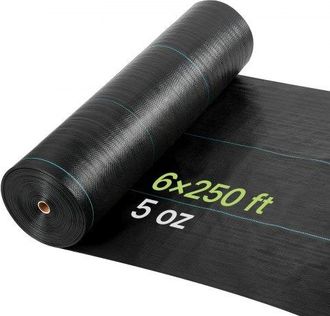 OEM Malla Antihierbas 1,8 X 76,2 M 168 G/m&sup2;, Tela Geotextil Para Control De Maleza Polipropileno Tejido De Alta Densidad Para Jardines, Invernaderos, Cami