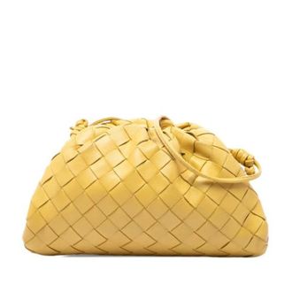 Bottega Veneta Tweedehands leren schoudertassen - Dames - Pre-owned - Geel - Maat: ONE Size Leer