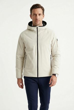 Boss Green by Hugo Boss Outdoorjacke BOSS GREEN, Herren, Gr. XXL, light beige272, Web, Obermaterial: 100% Polyamid, unifarben, regular fit normal, hoch geschlossener Ausschni