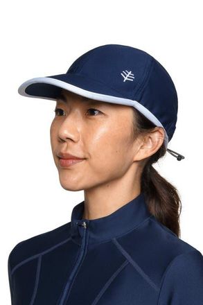 Coolibar Swim & Sports Cap - UPF 50+ Sun Protection - Wave Rider in Navy at Nordstrom, Size Large