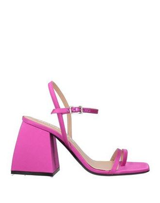 NODALETO PINK SATIN BULLA CHIBI サンダル Bulla Chibi satin platform sandals in pink - Nodaleto