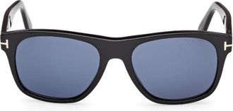 Tom Ford Sunglasses Ft1284 01 V Marlon Glossy Black/Blue Unisex