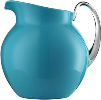 Mario Luca Giusti Palla Glaze Pitcher in Turquoise at Nordstrom