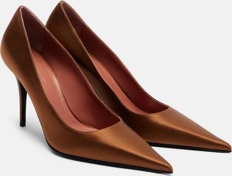 Amina Muaddi Barbara satin pumps