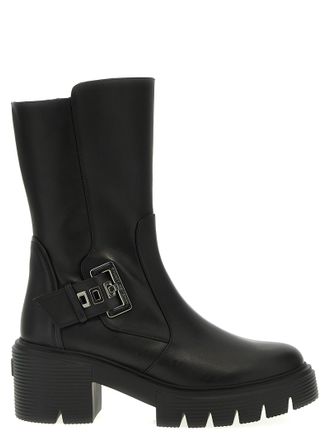 Stuart Weitzman Black Calfskin Ankle Womens Boots