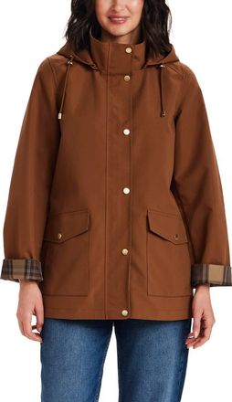 Gallery Water Resistant Rain Coat in Tobacco at Nordstrom, Size X-Large