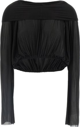 Rick Owens Crooped Hooded Tunic Sweater