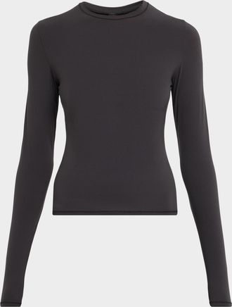 SKIMS Fits Everybody Crewneck Long-Sleeve T-Shirt